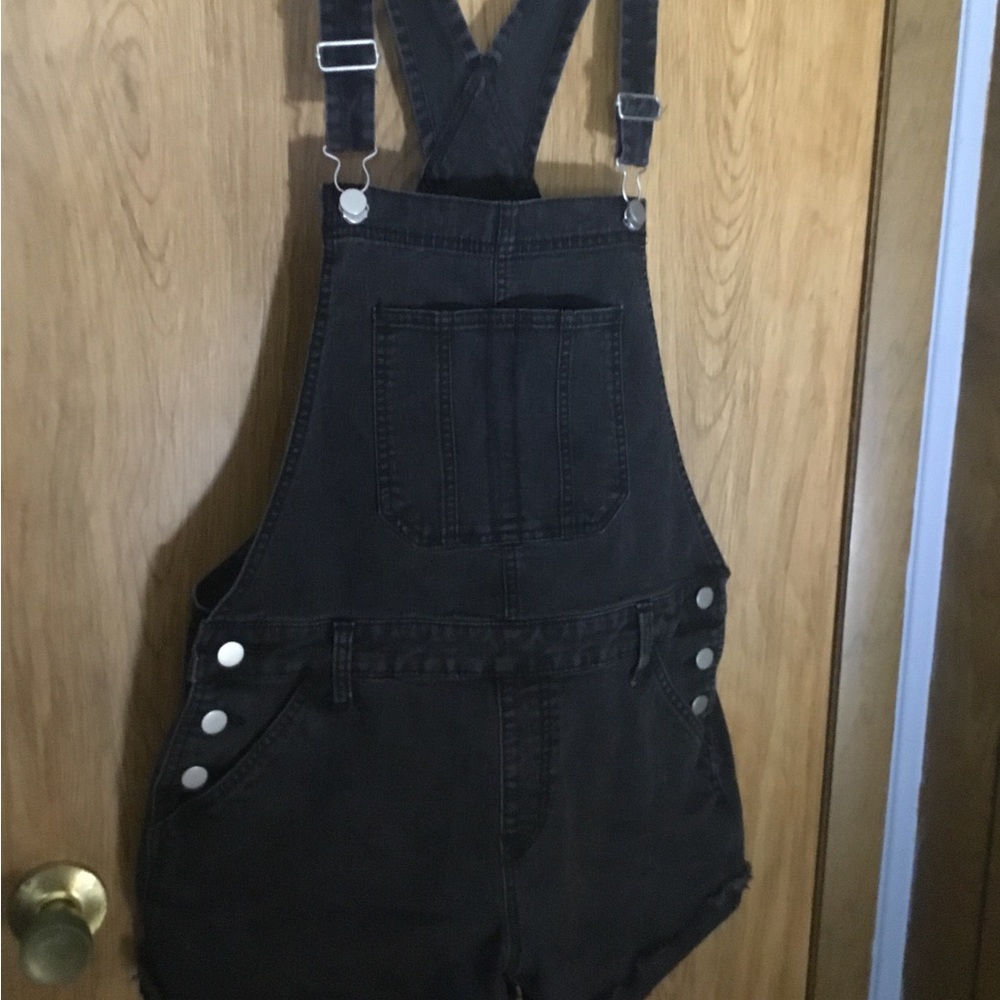 Black short overalls